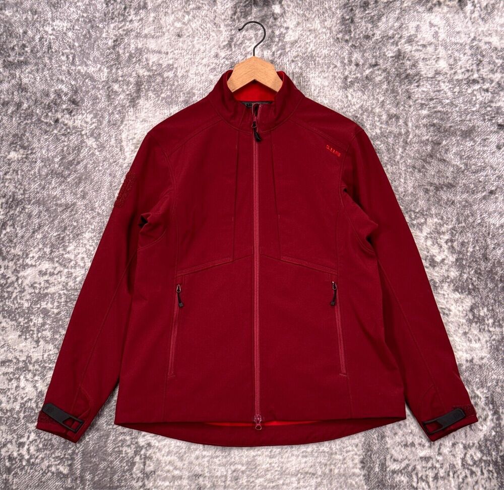 5.11 Tactical Jacket Medium Womens Sierra Softshell Full Zip Fire Red